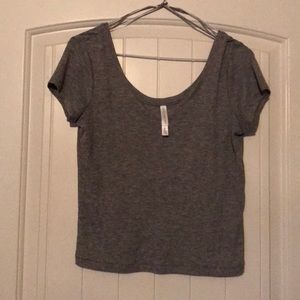 Gray crop top
